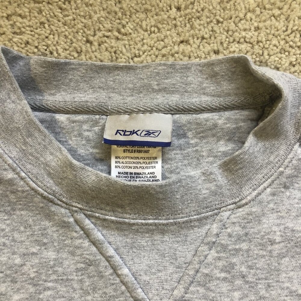 Reebok NFL Minnesota Vikings Football Brett Favre Crewneck Sweatshirt Large Gray - Picture 3 of 6